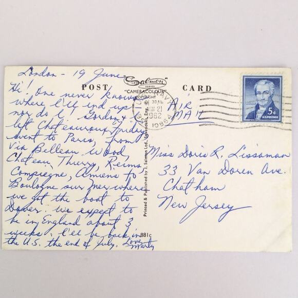 Vintage 1962 Postcard Canterbury Village Kent England UK Cameracolour River - Picture 2 of 2